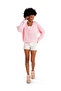 Women Pink Dip Dye White Raw Hem Shorts - 4
