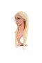 Real Front Lace Straight Platinum Tulle Wig - 60-65cm - 4