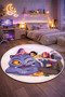Non-Slip Base K-Pop Demon Hunters Themed Machine Washable Teen Room Carpet 180X180