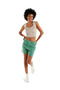 Women Green Raw Hem Denim Shorts - 2
