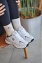 Women's Black and White Orthopedic Non-Slip Sole Casual Sneaker 050