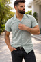 Slim Fit Short Sleeve Lapel Collar Summer Men's Shirt