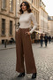 Melaj Linen Wide Leg Trousers - Brown - 2
