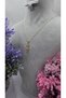 Lightning Necklace Gold Color Zircon Stone Lightning Figure Sparkling Non-Tarnish Steel Necklace-45Cm - 2