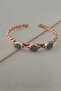 3-Piece Aventurine Stone Two-Color Twisted Copper Bracelet - 3