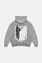 Wings of Freedom Printed Oversize Unisex Washable White Hoodie