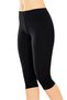 Women's Black High Waist Capri Leggings Sports Yoga Pilates Stretchy Tights - 4
