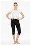 Women's Black High Waist Capri Leggings Sports Yoga Pilates Stretchy Tights