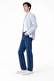 Men's Navy Blue Oversized Lycra Comfortable Fit Jeans - 2