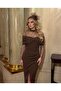 Imported Crepe Fabric Lace Detail Bow-Tied Slit Lined Custom Design Dress - 4