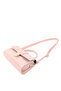 Wrinkled Textured Pink Shk308 Faux Leather Single Compartment, Hand, Arm and Shoulder Bag with Snap Fasteners - 7