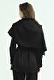 Black Shirt with Cape Detail - 8