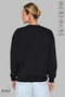 Unisex Tic Tac Toe Printed Crew Neck Hoodless Oversized 100% Cotton Combed Cotton Sweatshirt - 5