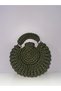 Women's Hand-Knitted Combed Cotton Thread Shoulder and Hand Bag - Design Bag with Metal Lock - 2