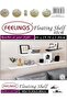 Wall Shelf, Floating Rectangular, 40cm (WHITE) - 5