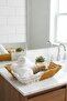 ®   Rectangular Dual Color Plastic Rattan Bread and Fruit Basket - Multi-Purpose Bathroom and Kitchen Flat - 2