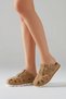 V26Yt-Z797 Brown Suede Leather Comfort Women's Daily Slippers