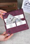 Wallet with Phone Compartment Genuine Leather Hand Grip Purple 1028