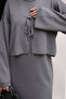 Smoked Mercerized Knitwear Cardigan Dress Double Combination Set - 4
