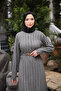 Smoked Chain Belted Ruffled Seersucker Dress - 3