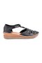 L069.702 Genuine Leather Floral T-Strap Comfortable Women's Sandals - 2