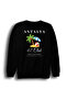 Antalya07Beachsahildenizplajsummervacation City Printed Unisex 100% Cotton Crew Neck Black Sweatshirt