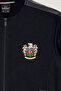 Black Tracksuit Set Azerbaijan Flag Printed Zipper Pocket Straight Leg Patterned Fabric Men's - 2