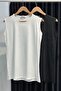 Ecru Crew Neck Zero Sleeve Stoned Undergarment