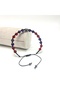 Certified Amethyst with Zircon Apparatus - Agate - 6mm Natural Stone Macrame Bracelet Adjustable Size - 6