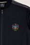 Black Tracksuit Set Azerbaijan Flag Printed Zipper Pocket Straight Leg Patterned Fabric Men's - 3