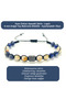 Certified Citrine with Zircon Apparatus - Lapis Lazuli - 6mm Natural Stone Bracelet Adjustable Size