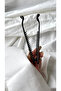 Amber Marble Patterned Banana Clip - Retro Style Hair Gathering Clip - 4