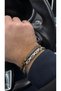 Special for Valentine's Day, Original Luxury Steel and Natural Stone Set of 2 Men's Design Bracelets