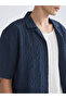 Nevavm Comfortable Fit Resort Collar Short Sleeve Men's Shirt with Difference - 3
