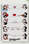 Penguen & Couple Themed A5 Metal Spiral Bound Unlined Thick Bristol Cover Penguen & Couple Themed
