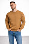 Men's Brown 3 Thread Threaded Thick Basic Crew Neck Oversize Sweatshirt