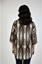 Women's Single Pocket 4/3 Sleeve Ethnic Patterned Thick Lumberjack Jacket Shirt - 4