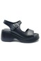 Buzzard Genuine Leather Comfort Orthopedic Women's Sandals Black - 2