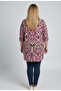 Women's Single Pocket 4/3 Sleeve Ethnic Patterned Thick Lumberjack Jacket Shirt - 4