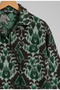 Women's Single Pocket 4/3 Sleeve Ethnic Patterned Thick Lumberjack Jacket Shirt - 6