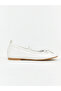 Elsiva Collection White Bow Printed Girls' Ballerinas - 2