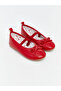 Bow print girl's ballet flats