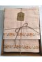 Bukle Embroidered Boxed Bath Set 50X85 cm Face Towel and 90X150 cm Bath Towel - 3