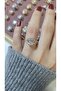 Premium Design Sparkling Women's Double Color Ring Adjustable Without Number