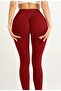 High-Waisted Lycra Long Leggings with Gathered Back, Yoga Leggings