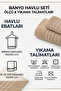 2-Piece Luxury Bath & Hand Towel Set |   100% Cotton Soft Textured Striped |   Hamam Seti | - 8