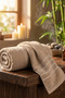 2-Piece Luxury Bath & Hand Towel Set |   100% Cotton Soft Textured Striped |   Hamam Seti | - 2