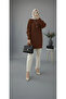 Women's Brown Crew Neck Oversize Knitwear Tunic Sweater - 4