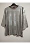 1st quality knitwear, shiny, three-quarter sleeve, relaxed fit, cotton sweater - 2