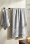 2-Piece Luxury Bath & Hand Towel Set |   100% Cotton Soft Textured Striped |   Hamam Seti | - 4